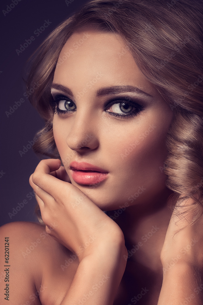 Portrait of beautiful young woman with makeup Portrait of beautiful young woman with makeup