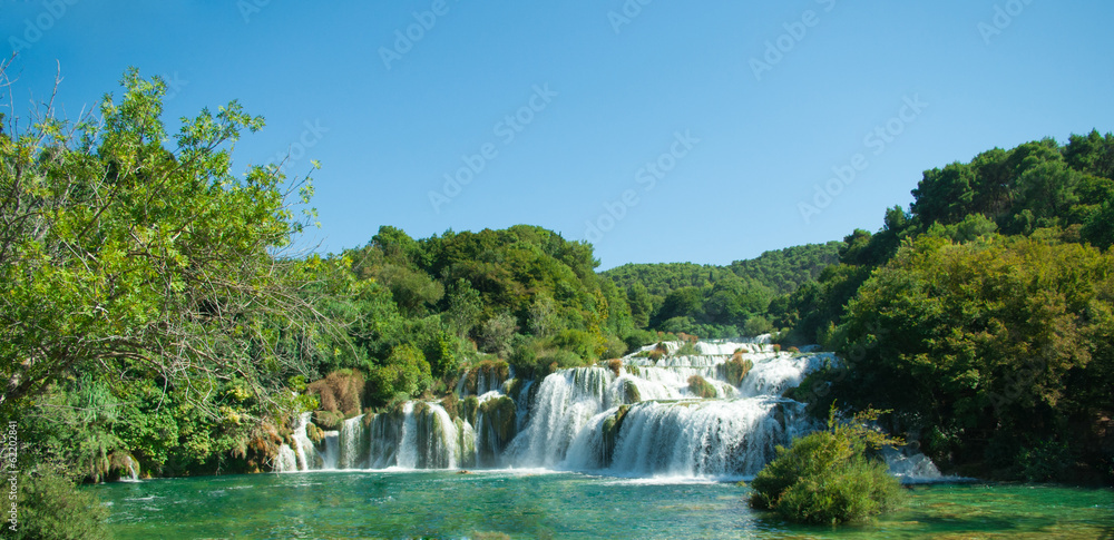 Naklejka premium Wodospady Krka
