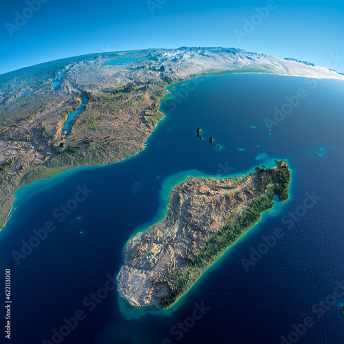Detailed Earth. Africa and Madagascar photo