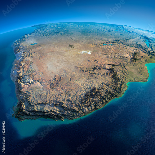Detailed Earth. South Africa