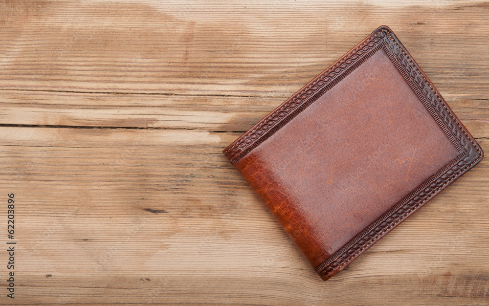 purse on wood background