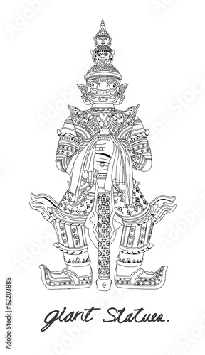 Giant Statues in vector