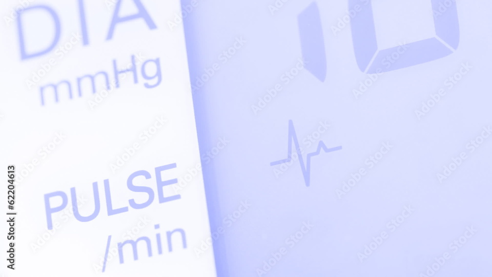 Heart and symbolic cardiogram on digital display Heart and symbolic cardiogram on digital display