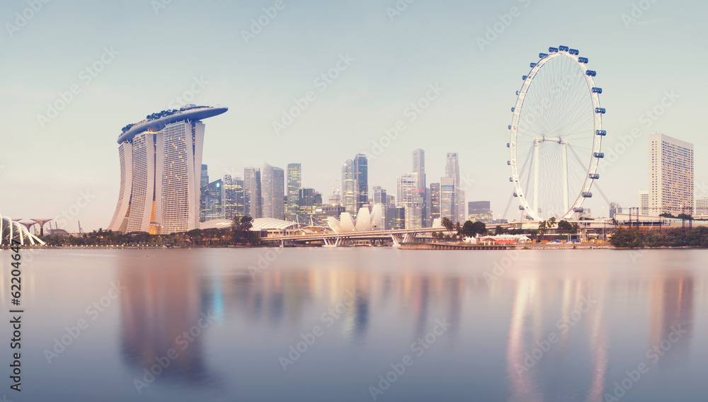 Naklejka premium Singapur Skyline