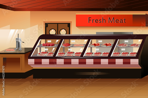 Grocery store: meat section