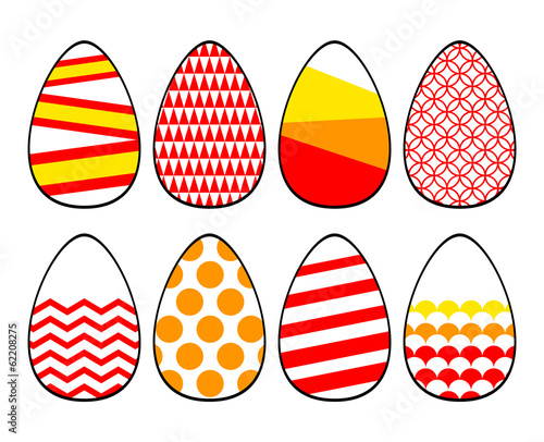 Colorful red yellow white m...