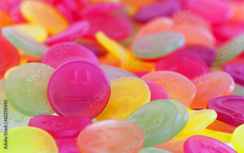 Colorful candy faces photo