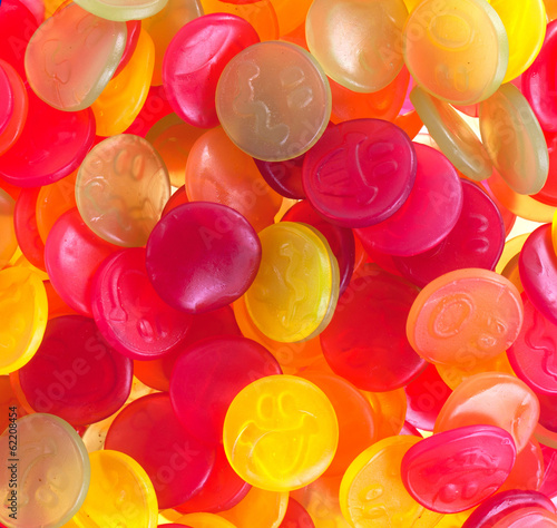 Colorful candy faces photo