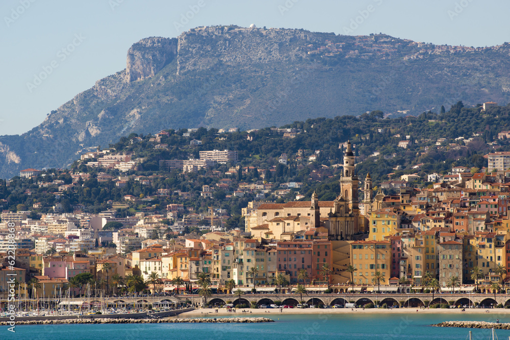 Fototapeta premium The townscape of Menton.