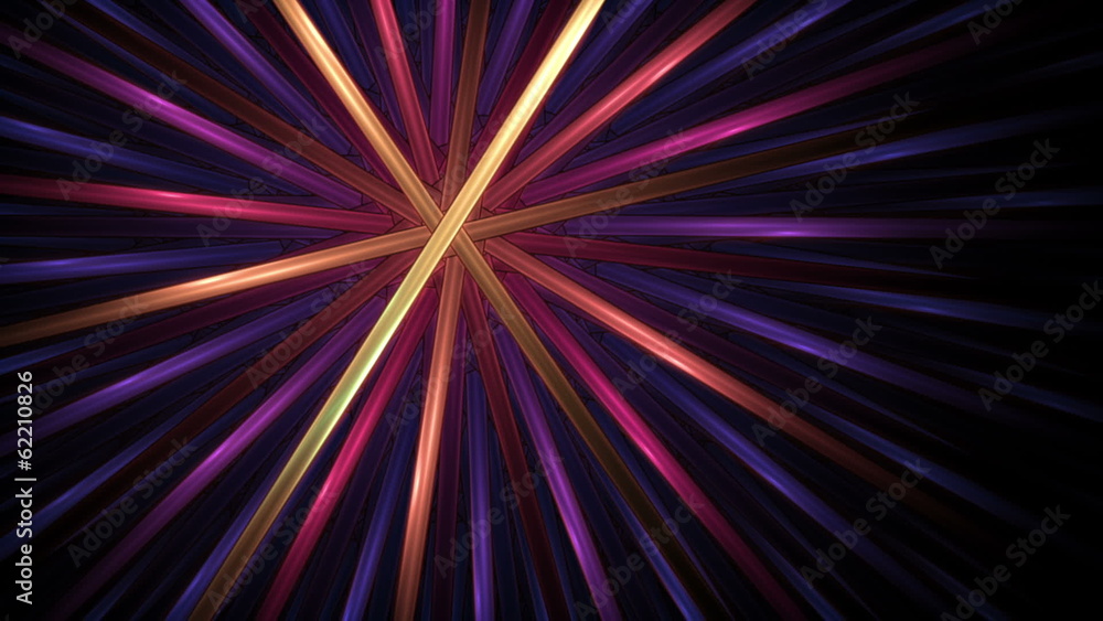 bright colorful sticks on black background, animation bright colorful sticks on black background, animation