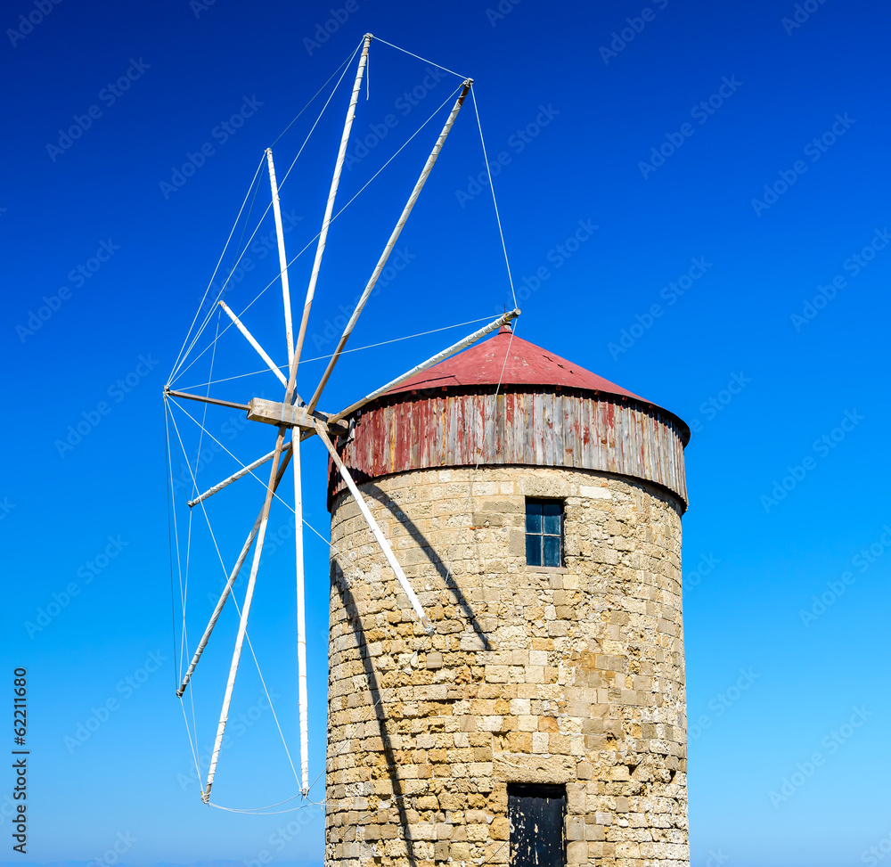 Windmill In Rhodos