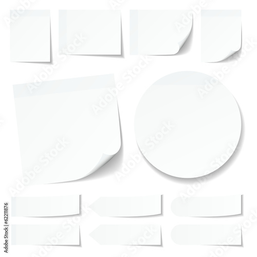 White Stick Notes Collection Round