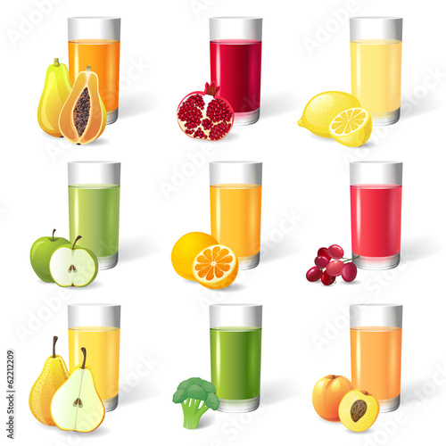 Fresh juice with fruits
