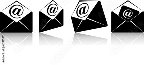 email vector icon set