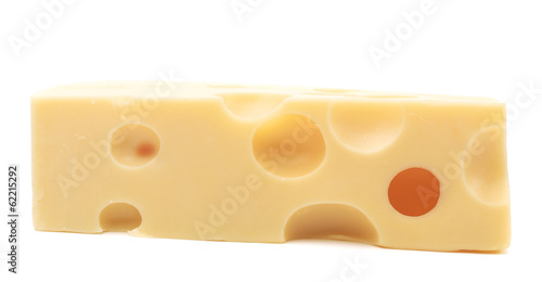 Close up of cheese slice.