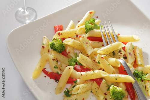 Pasta is a generic term for italian variants of noodles photo