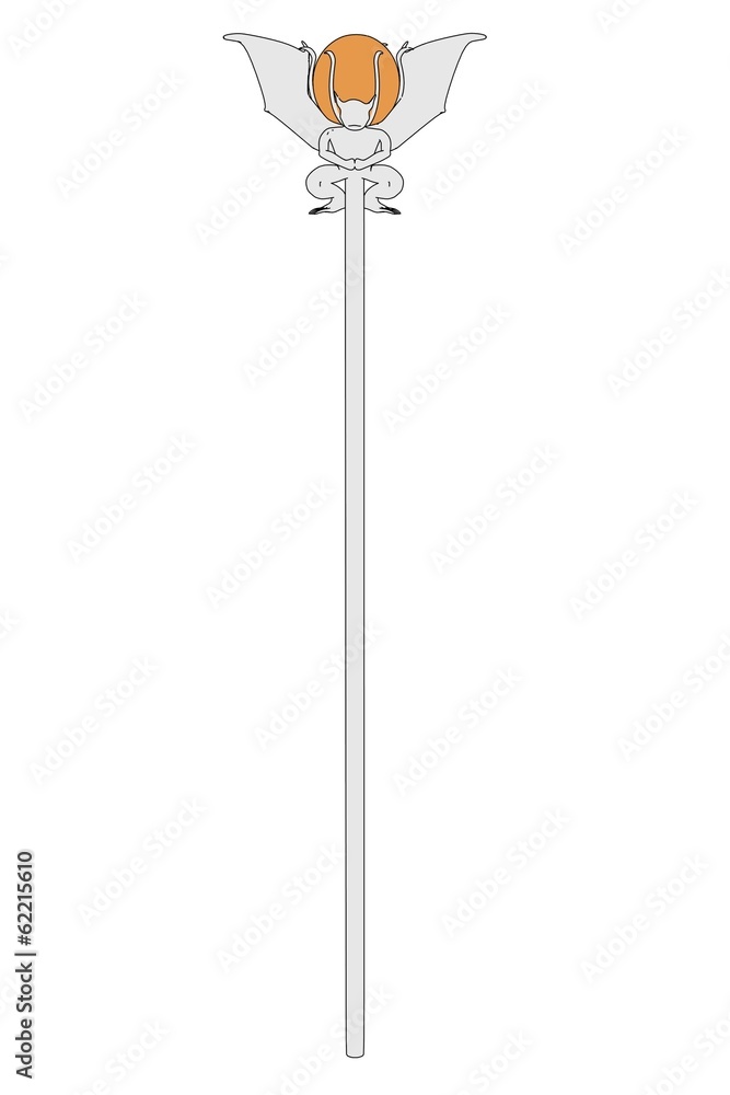 cartoon image of wizard´s staff cartoon image of wizard´s staff