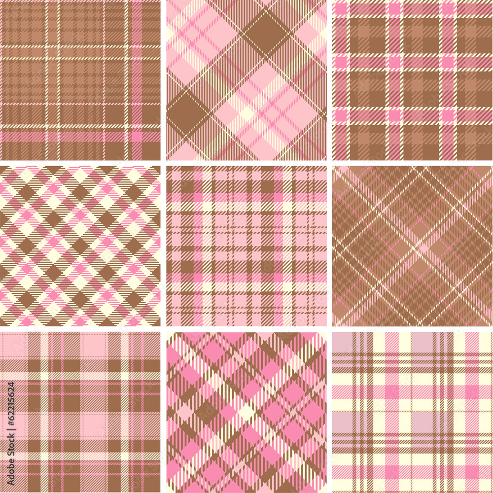 Set of seamless tartan patterns Set of seamless tartan patterns