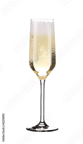 Glass of fresh champagne.
