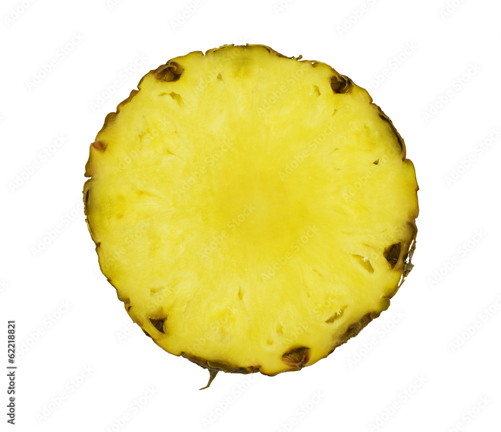 Slice of pineapple isolated on white Slice of pineapple isolated on white