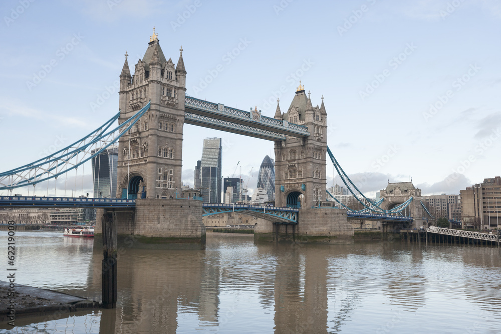 Tower Bridge and the River Thames, London, UK