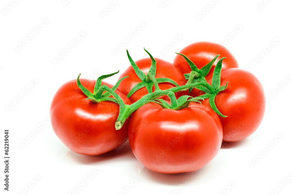 Red tomatoes isolated on white Red tomatoes isolated on white