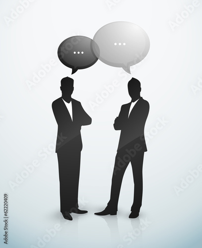Conversation diccussion homme bulle