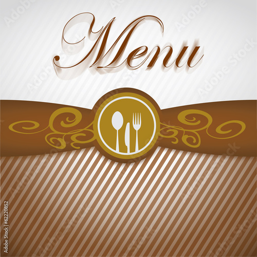 carte menu format carré marron (cs5)