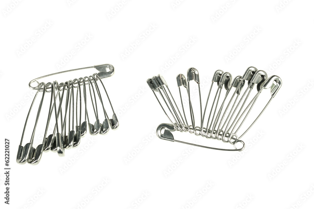 Group of safety pins Group of safety pins