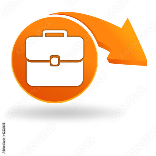 bagages sur bouton orange