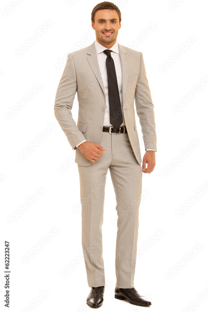 successful businessman. Man in suit and tie. Isolated on white successful businessman. Man in suit and tie. Isolated on white