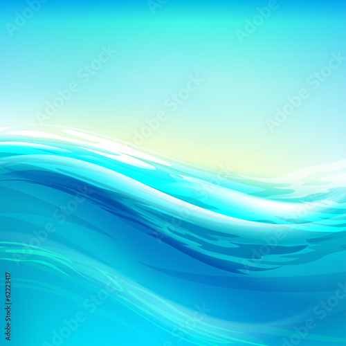 Abstract background. Water wave transparent surface.