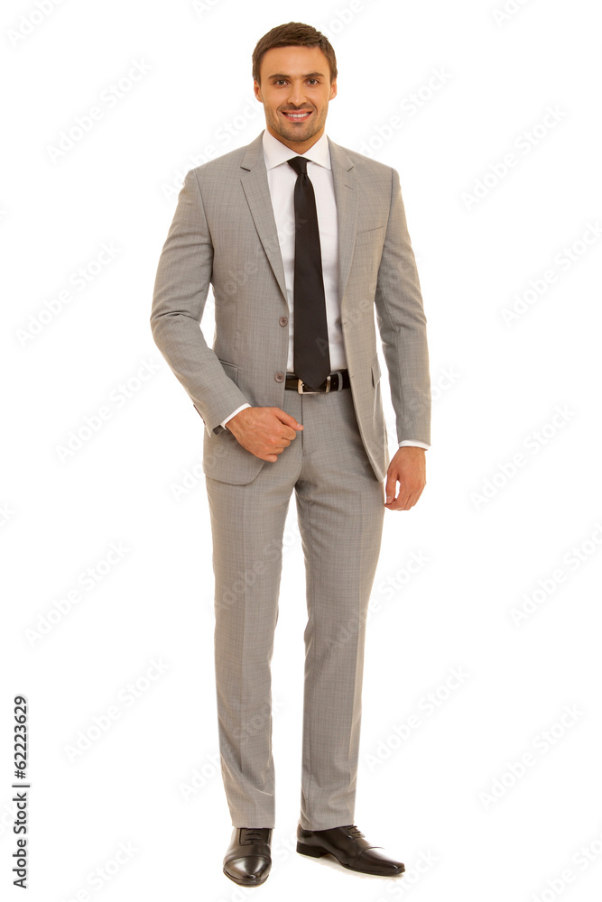 successful businessman. Man in suit and tie. Isolated on white successful businessman. Man in suit and tie. Isolated on white