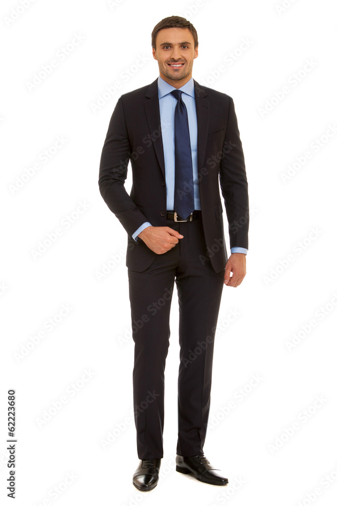 successful businessman. Man in suit and tie. Isolated on white successful businessman. Man in suit and tie. Isolated on white