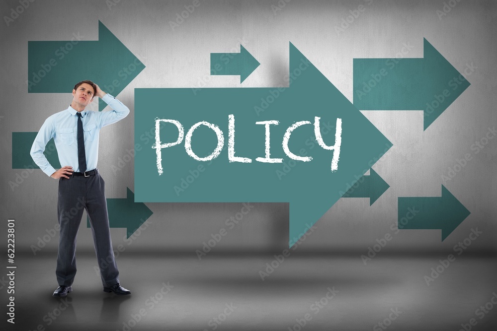 Policy against blue arrows pointing Policy against blue arrows pointing