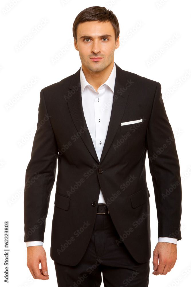 successful businessman. Man in suit and tie. Isolated on white successful businessman. Man in suit and tie. Isolated on white