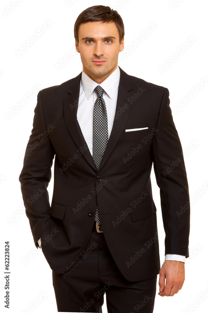successful businessman. Man in suit and tie. Isolated on white successful businessman. Man in suit and tie. Isolated on white