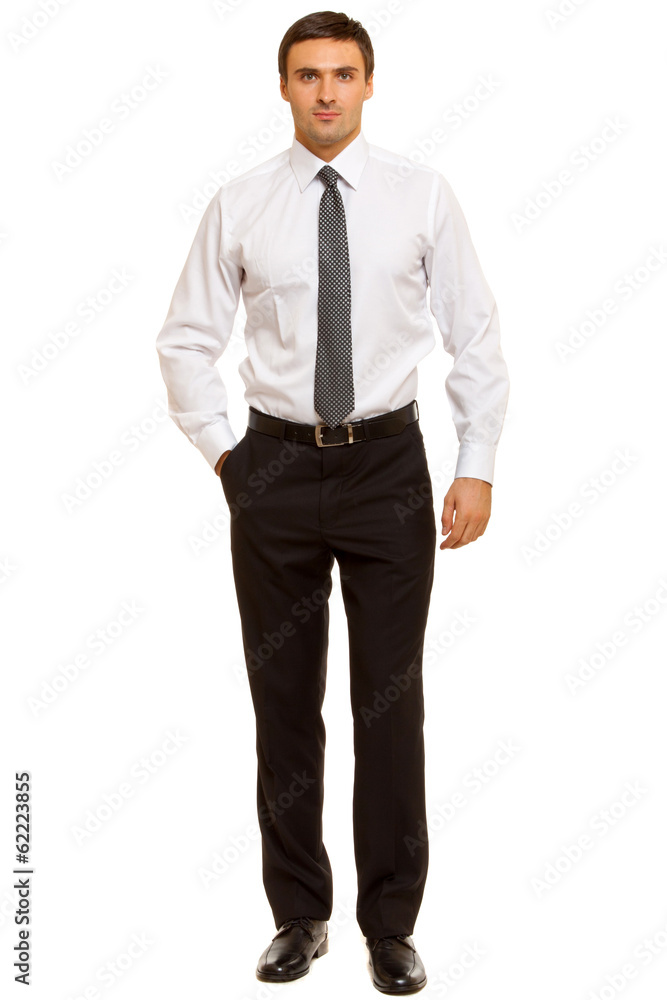Portrait of young happy smiling business man, isolated Portrait of young happy smiling business man, isolated