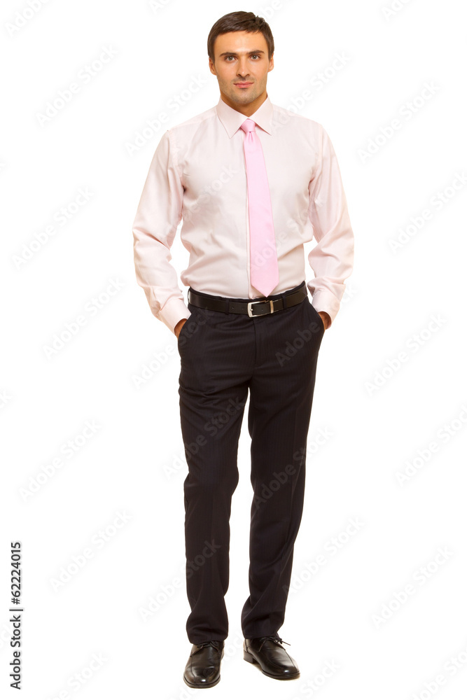 Portrait of young happy smiling business man, isolated Portrait of young happy smiling business man, isolated