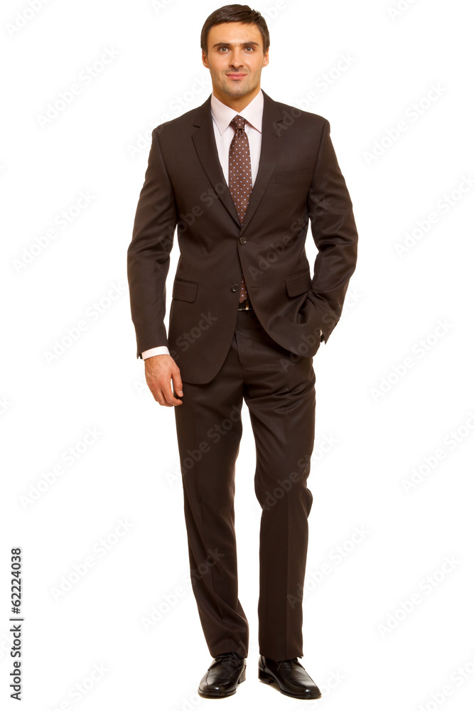successful businessman. Man in suit and tie. Isolated on white successful businessman. Man in suit and tie. Isolated on white