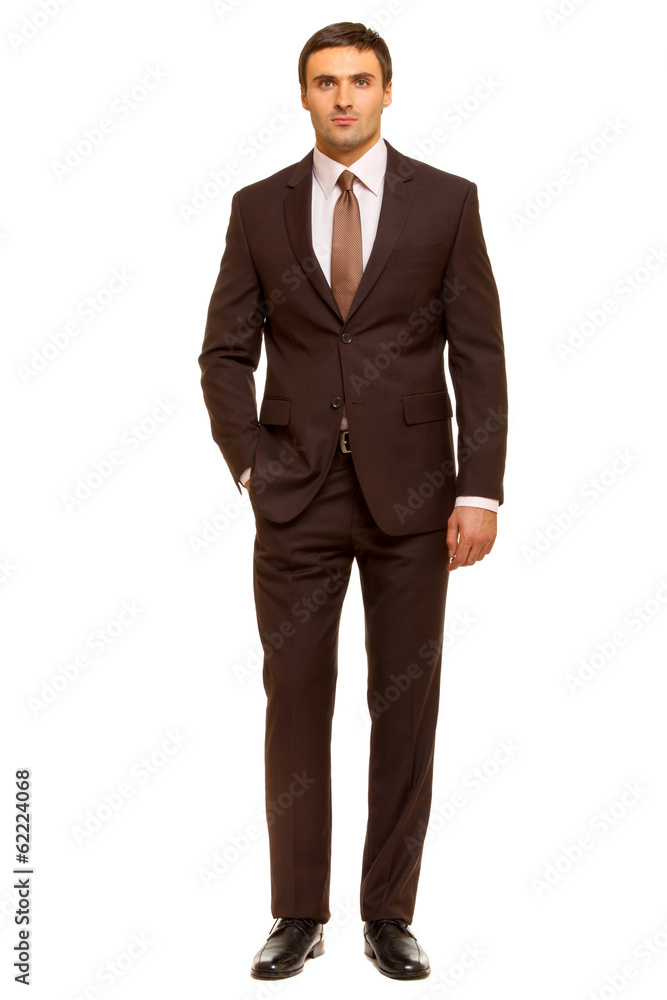 successful businessman. Man in suit and tie. Isolated on white successful businessman. Man in suit and tie. Isolated on white