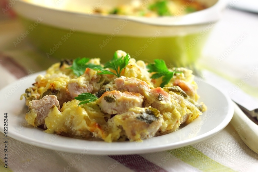 Chicken breast and cauliflower casserole