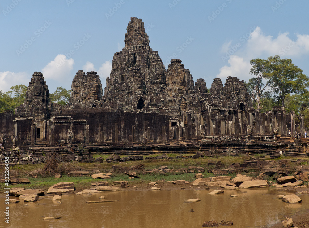 The Bayon (Prasat Bayon) temple at Angkor in Cambodia The Bayon (Prasat Bayon) temple at Angkor in Cambodia