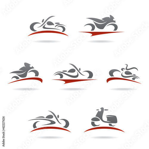 Motorcycles set. Vector
