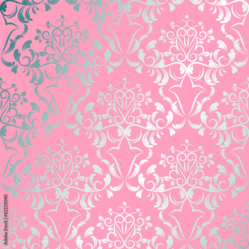 vector seamless backdrop. damask pattern. flower wallpaper
