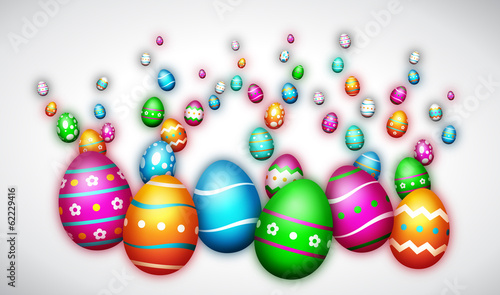 Joyeuses Pâques - Happy Easter - Illustration vectorielle