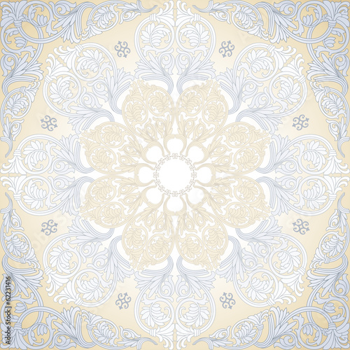 Damask Seamless With Baroque Ornaments.
