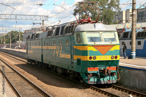 Train in Yaroslavsky station, Moscow Russia