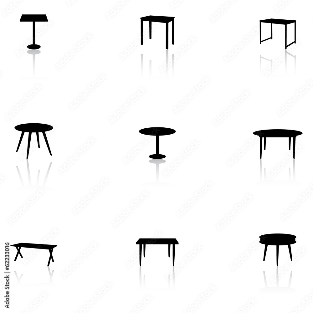Furniture icons - table Furniture icons - table