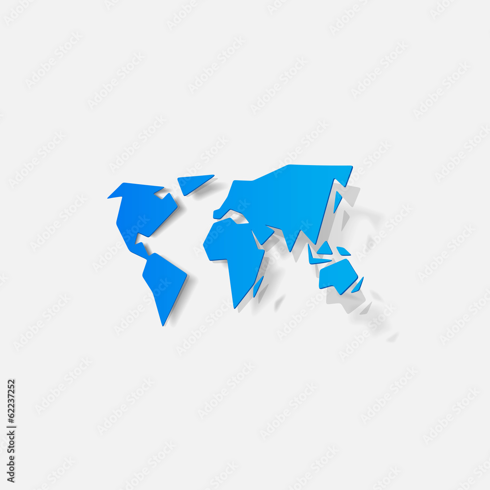 realistic design element: map realistic design element: map